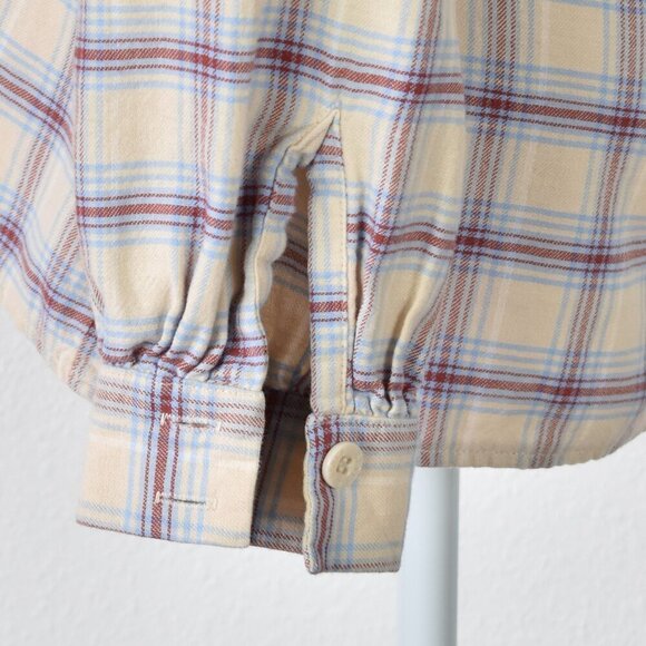 Vintage 70s Levi's Plaid Button Front Shirt - M - Picture 4 of 13